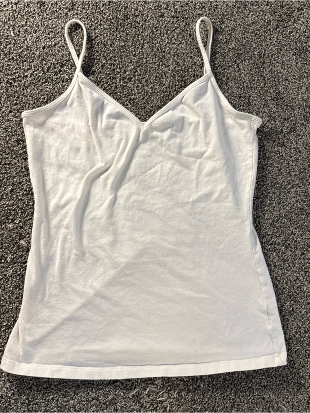 Old Navy Women’s V-neck Thin Strap White Tank Top (L) Large